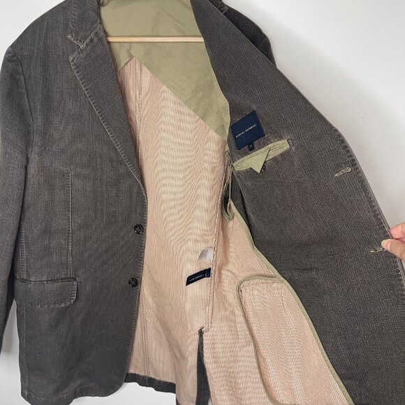 Banana Republic Men's Brown Linen Blend 2-Button Blazer Sports Coat Unstructured - Picture 4 of 16